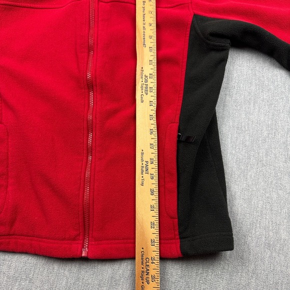The North Face Jacket Boys Large 14/16 Red Full Zip Fleece Mock Neck Hiking Coat - Picture 9 of 13